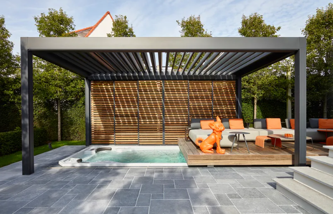 ALUMINIUM AND MS PERGOLA